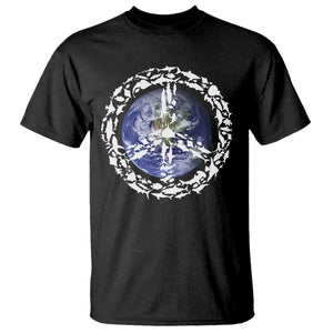 Earth Day T Shirt Save the Planet Peace Sign Positive Vibes