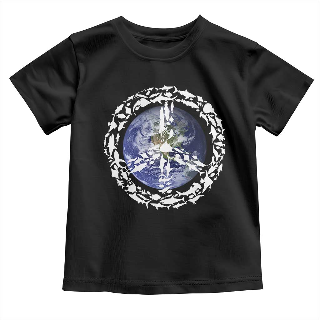 Earth Day Toddler T Shirt Save the Planet Peace Sign Positive Vibes