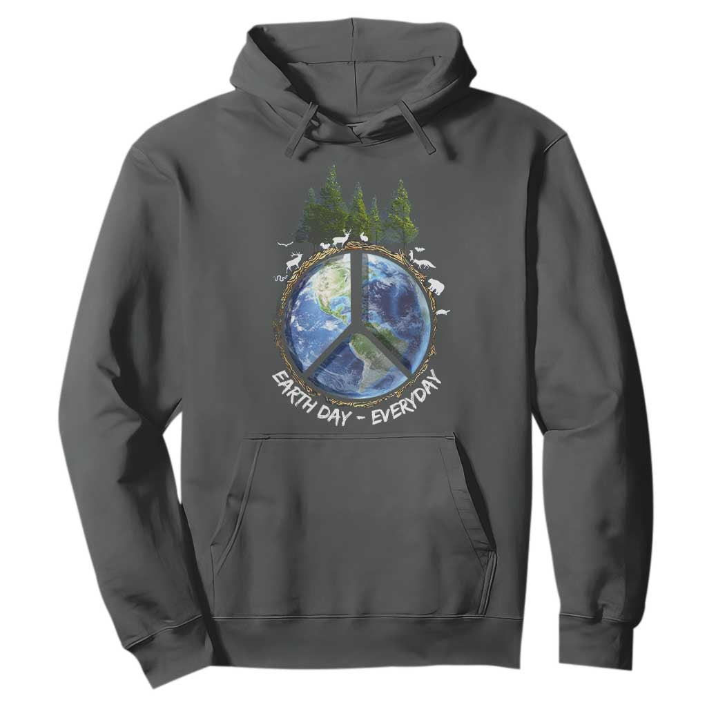 Earth Day Hoodie Everyday Peace Sign Positive Vibes