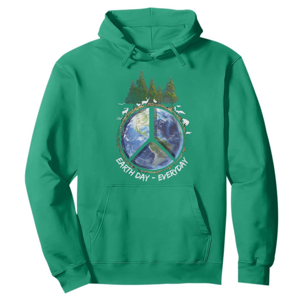 Earth Day Hoodie Everyday Peace Sign Positive Vibes