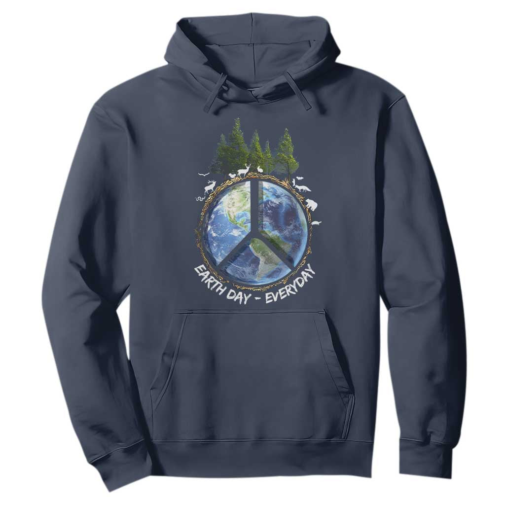 Earth Day Hoodie Everyday Peace Sign Positive Vibes