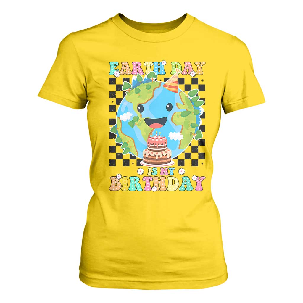 Earth Day Birthday T Shirt For Women Its My Birthday April 22