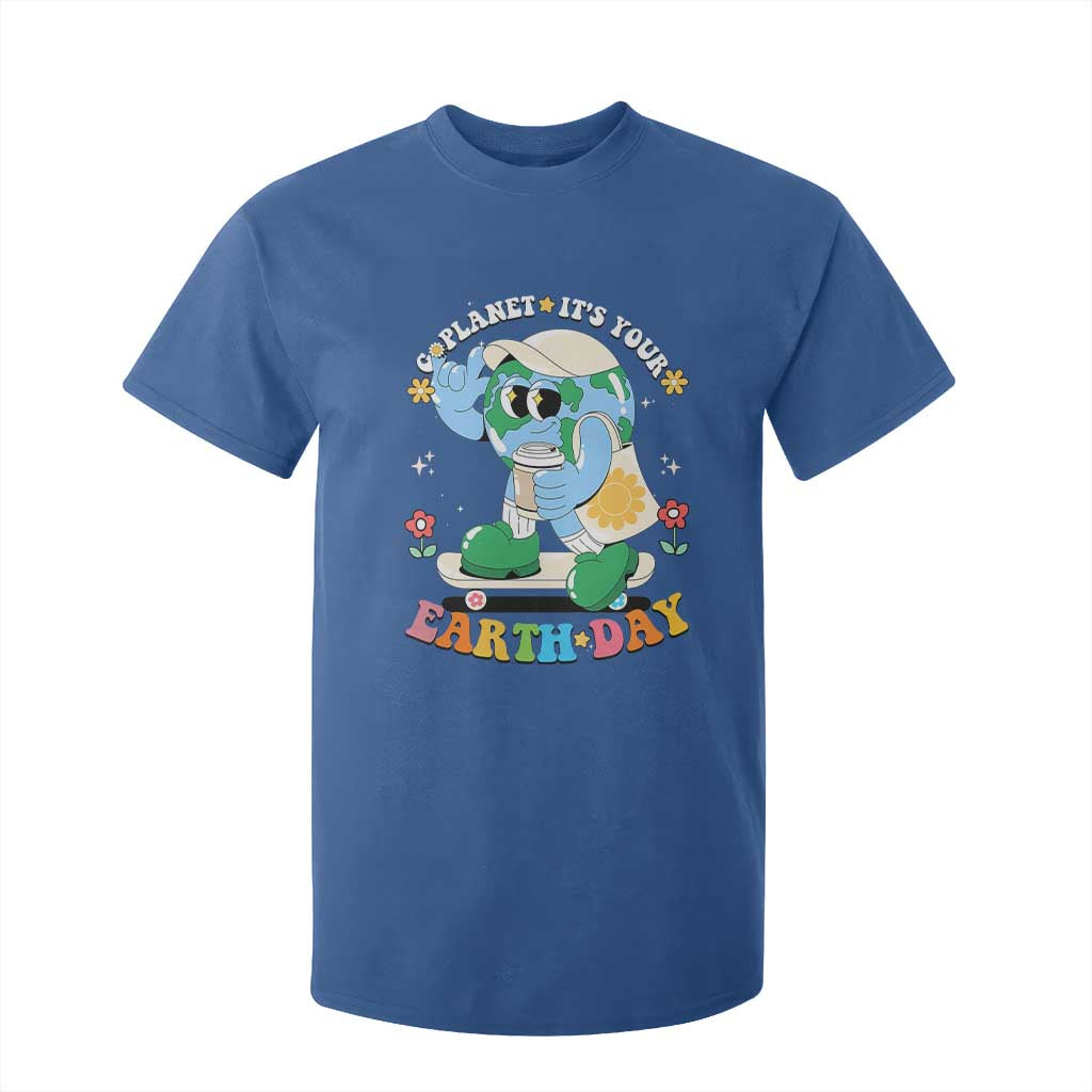 Earth Day T Shirt For Kid Cute Go Planet Its Your Earthday Groovy