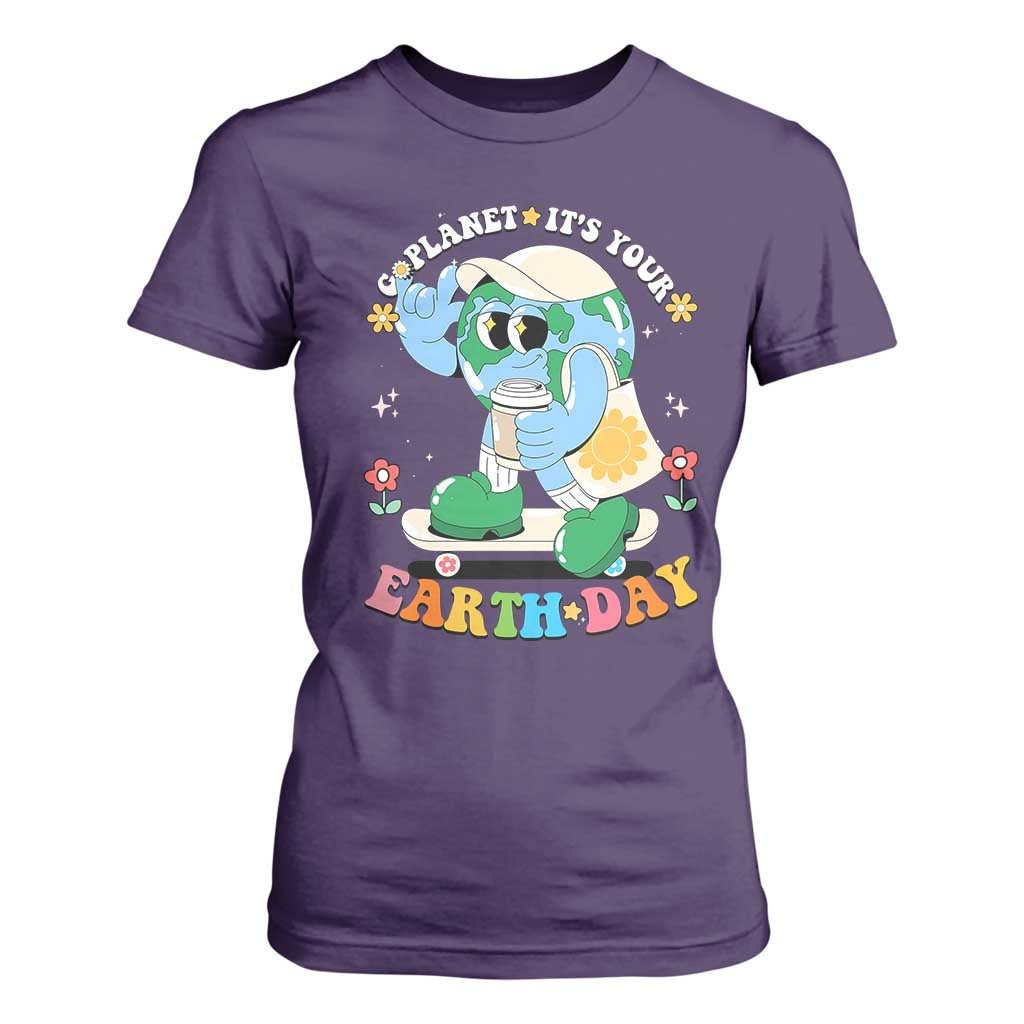 Earth Day T Shirt For Women Cute Go Planet Its Your Earthday Groovy