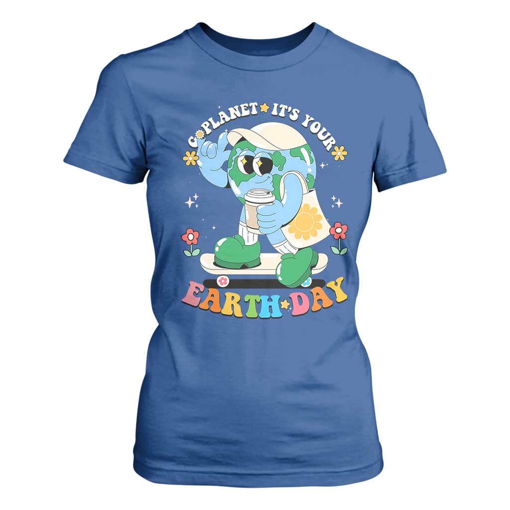 Earth Day T Shirt For Women Cute Go Planet Its Your Earthday Groovy