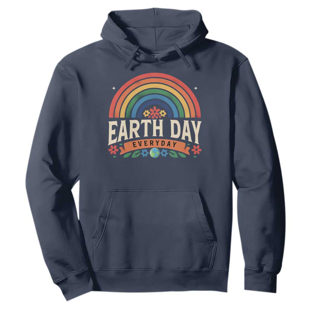 Earth Day Hoodie Everyday Retro Rainbow