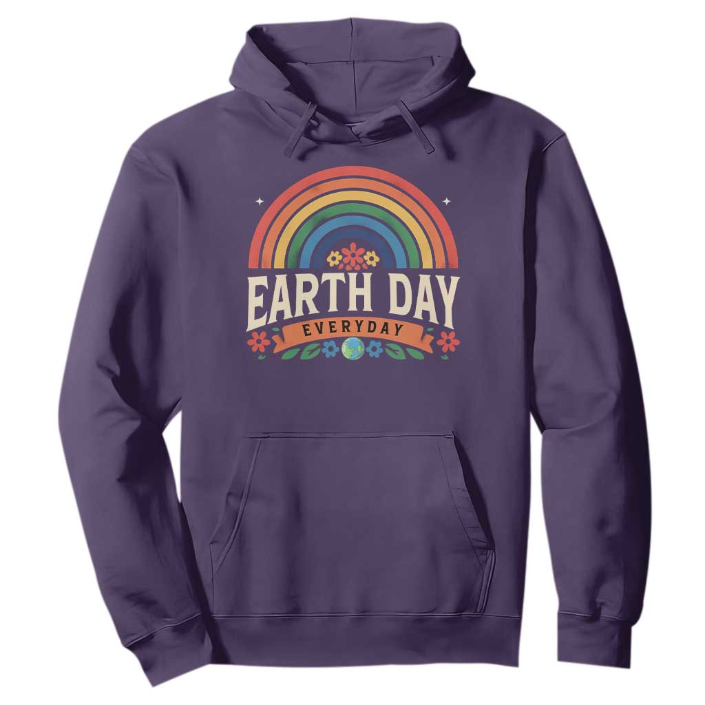 Earth Day Hoodie Everyday Retro Rainbow