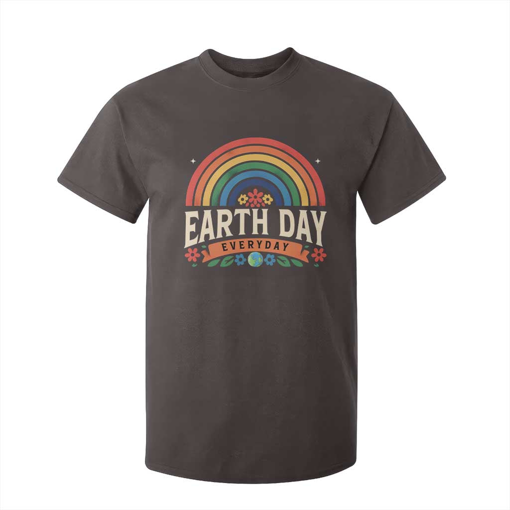 Earth Day T Shirt For Kid Everyday Retro Rainbow