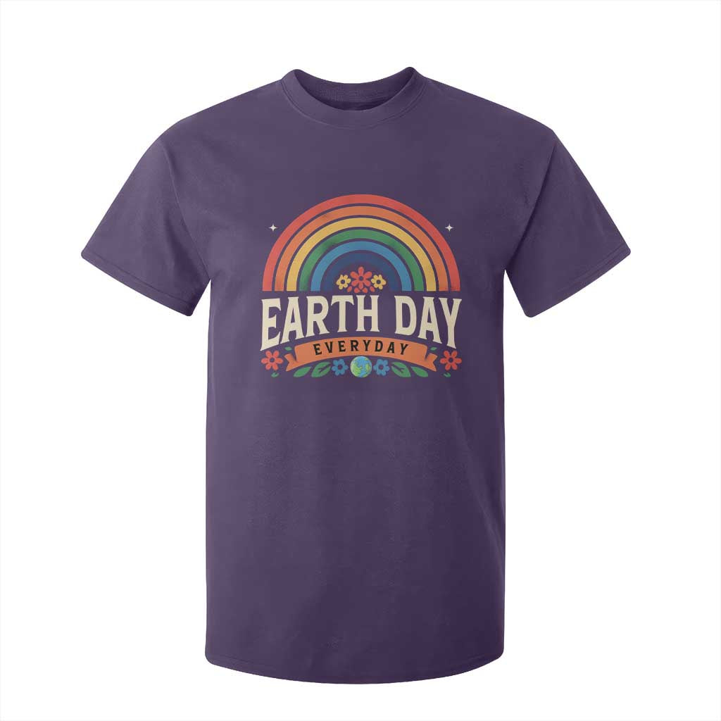 Earth Day T Shirt For Kid Everyday Retro Rainbow