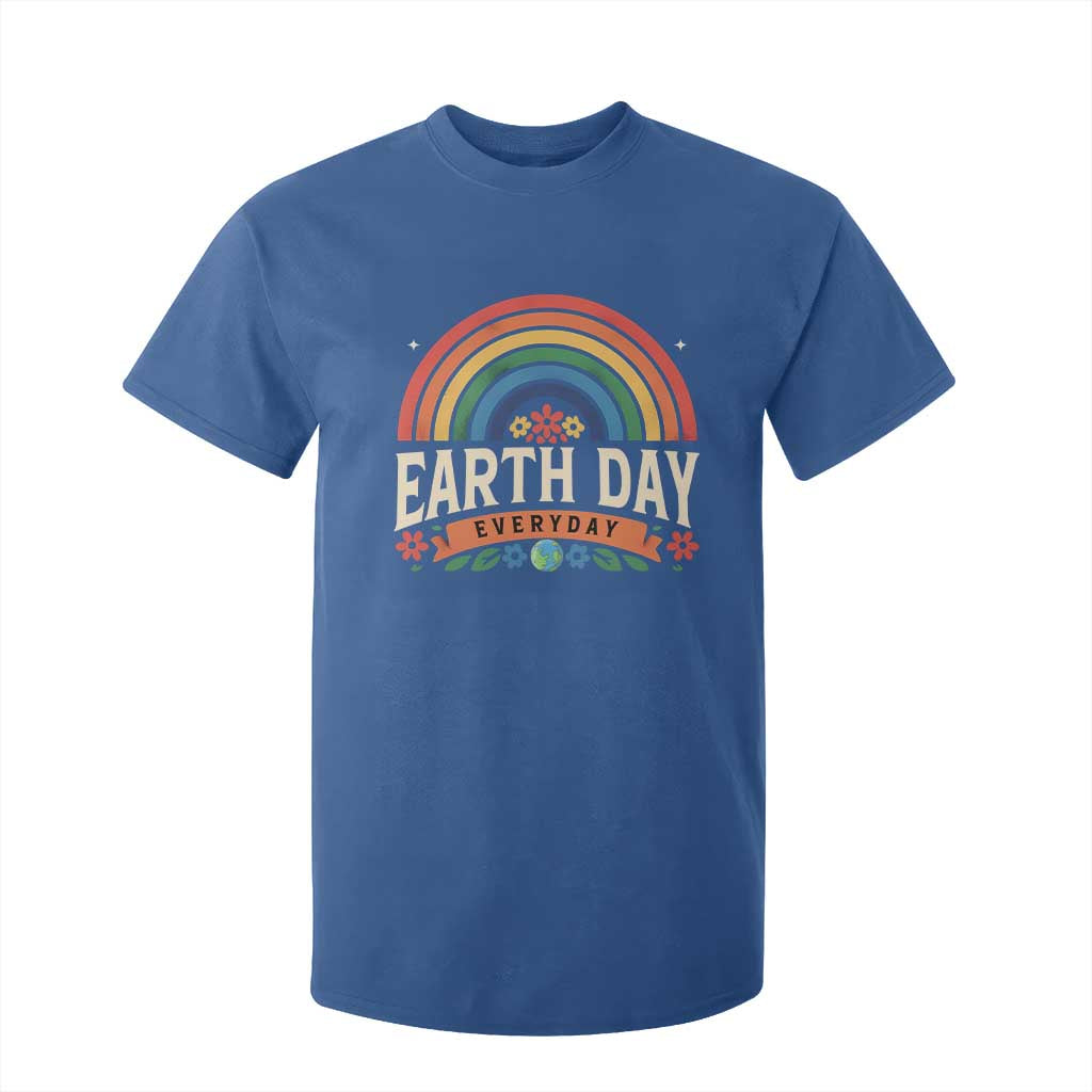 Earth Day T Shirt For Kid Everyday Retro Rainbow