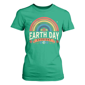 Earth Day T Shirt For Women Everyday Retro Rainbow