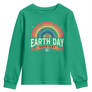 Earth Day Youth Sweatshirt Everyday Retro Rainbow