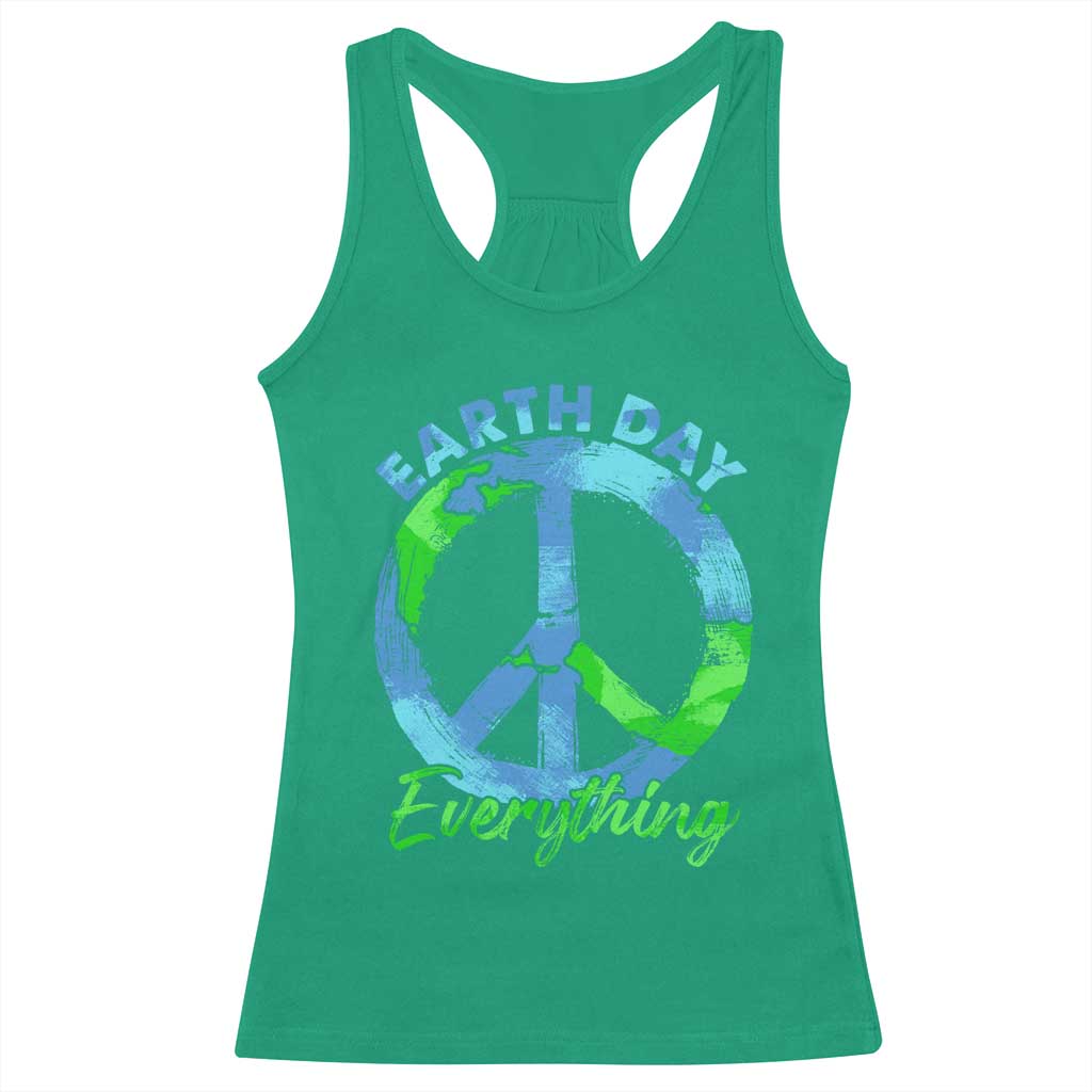 Piece Everyday Earth Day Racerback Tank Top Peace Sign Positive Vibes