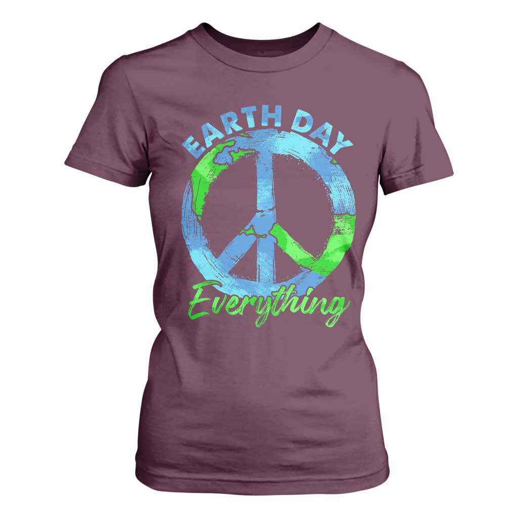 Piece Everyday Earth Day T Shirt For Women Peace Sign Positive Vibes