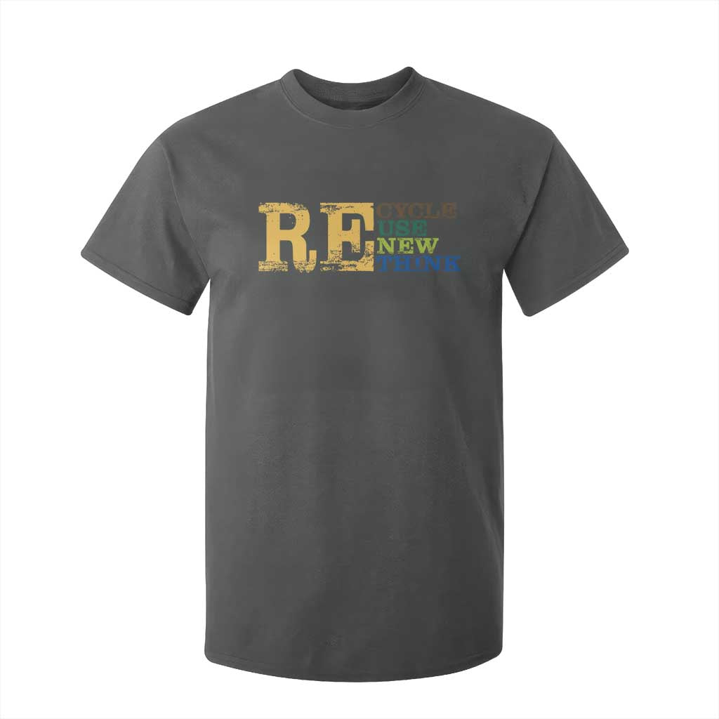 Retro Earth Day T Shirt For Kid Recycle Reuse Renew Rethink Protect Earth