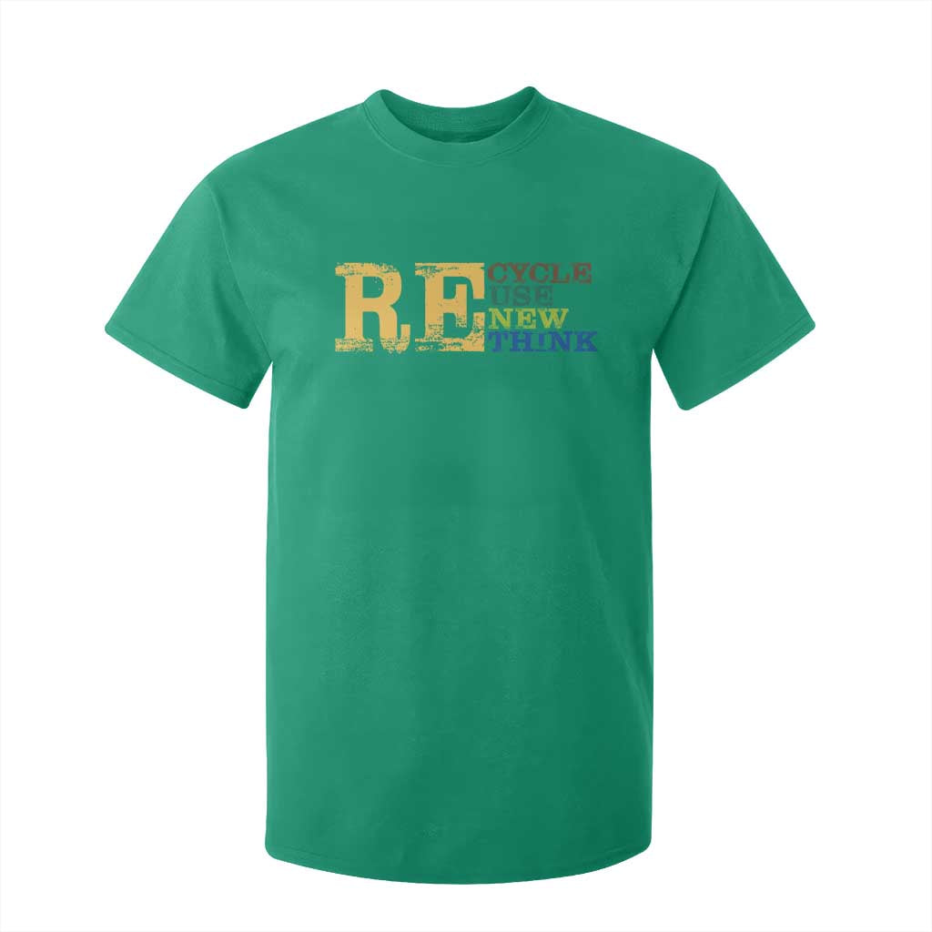 Retro Earth Day T Shirt For Kid Recycle Reuse Renew Rethink Protect Earth