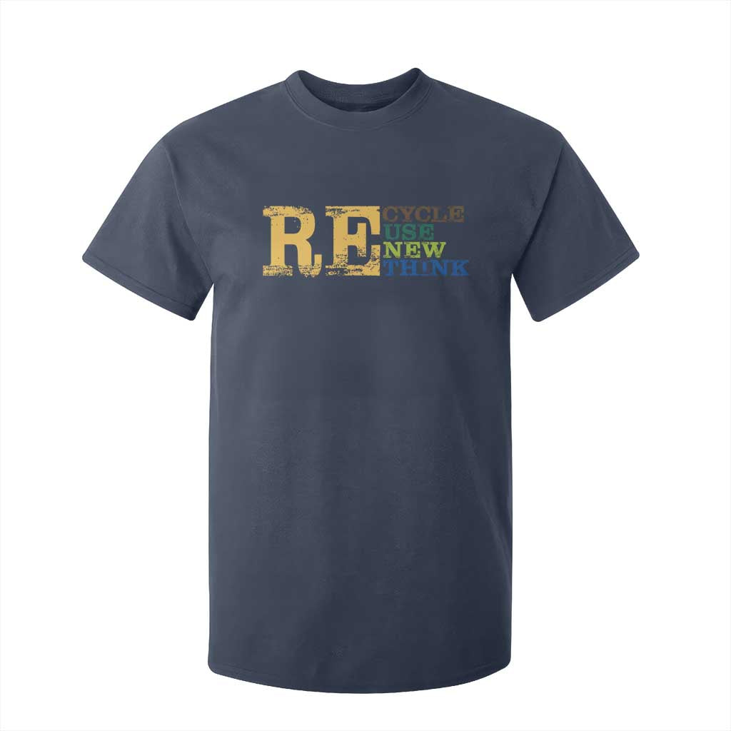 Retro Earth Day T Shirt For Kid Recycle Reuse Renew Rethink Protect Earth