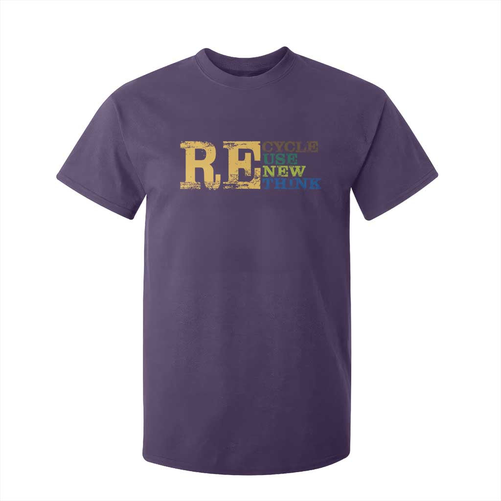 Retro Earth Day T Shirt For Kid Recycle Reuse Renew Rethink Protect Earth