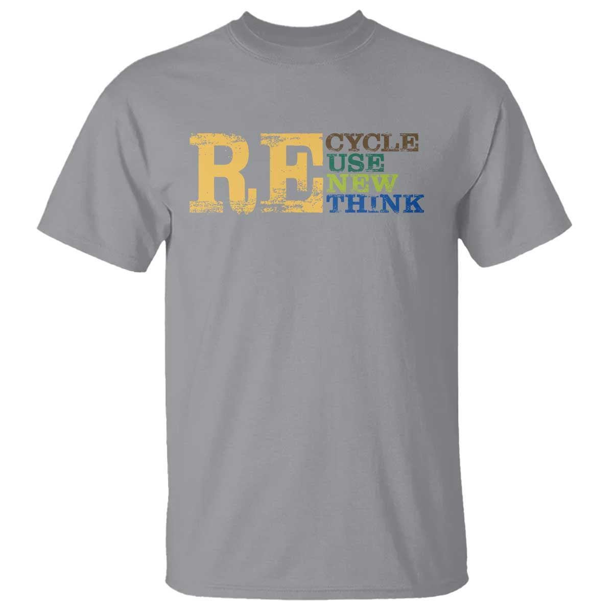Retro Earth Day T Shirt Recycle Reuse Renew Rethink Protect Earth