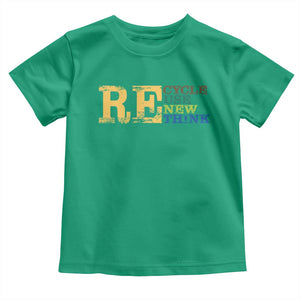 Retro Earth Day Toddler T Shirt Recycle Reuse Renew Rethink Protect Earth