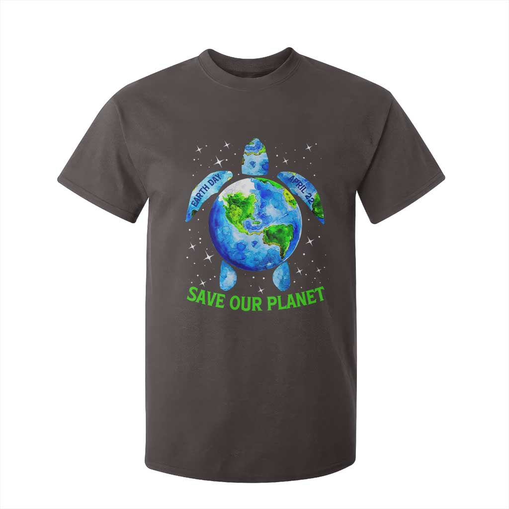 Earth Day 2025 T Shirt For Kid Save The Planet Sea Turtle Recycle Ocean Environment