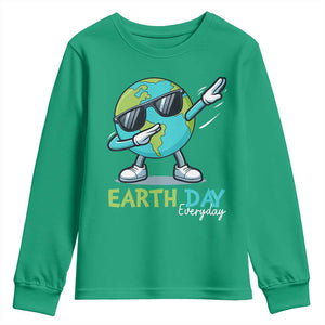 Dabbing Earth Day Youth Sweatshirt Everyday Positive Vibes Nature Lover Gifts