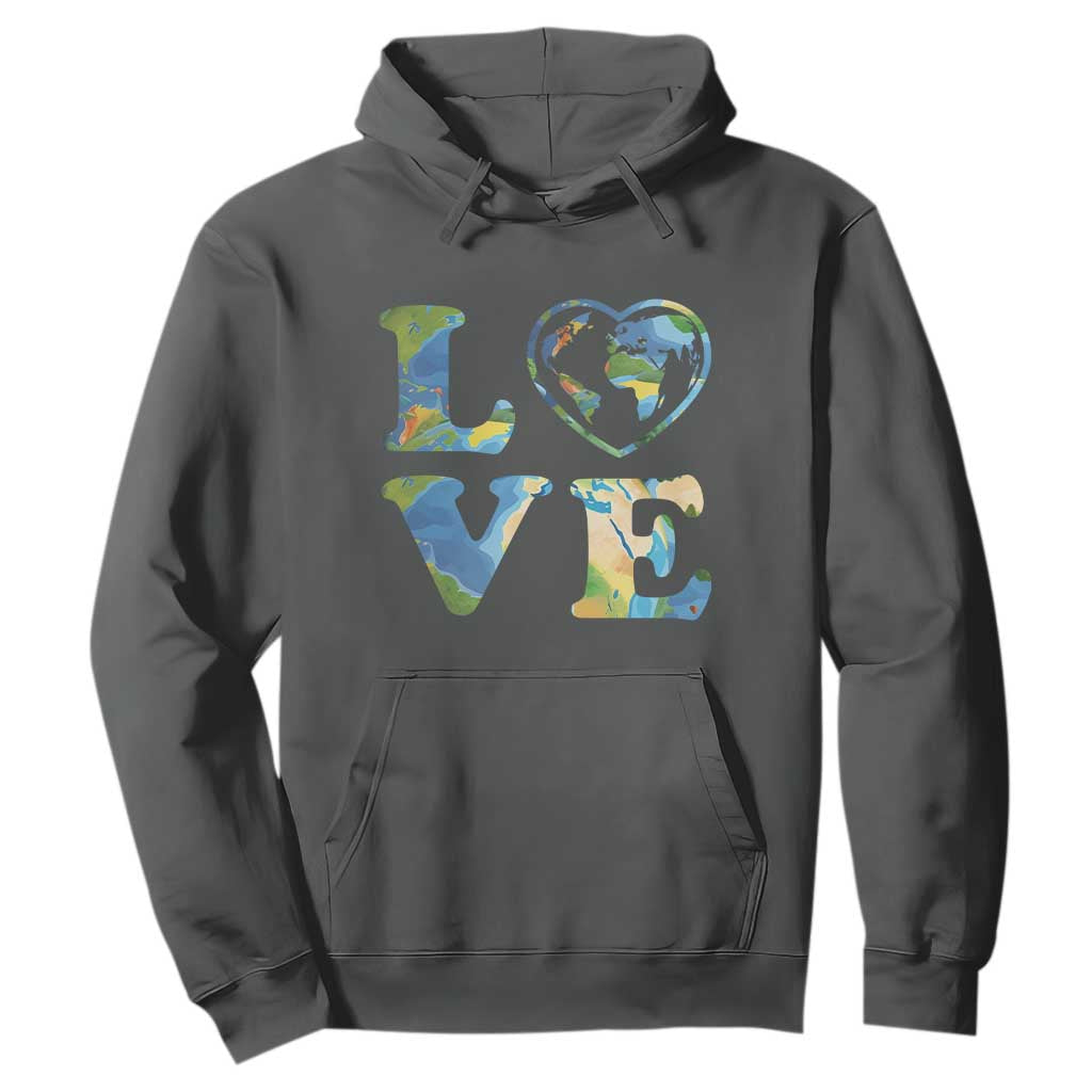 Earth Day Hoodie Heart Environmental Nature Recycling Lovers