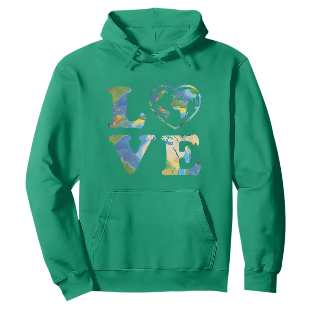 Earth Day Hoodie Heart Environmental Nature Recycling Lovers