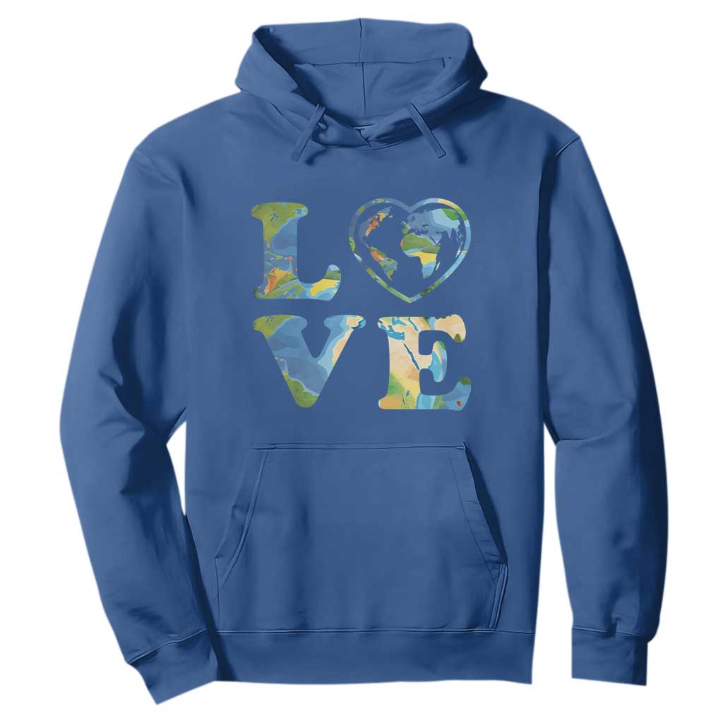 Earth Day Hoodie Heart Environmental Nature Recycling Lovers