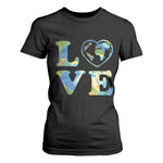 Earth Day T Shirt For Women Heart Environmental Nature Recycling Lovers