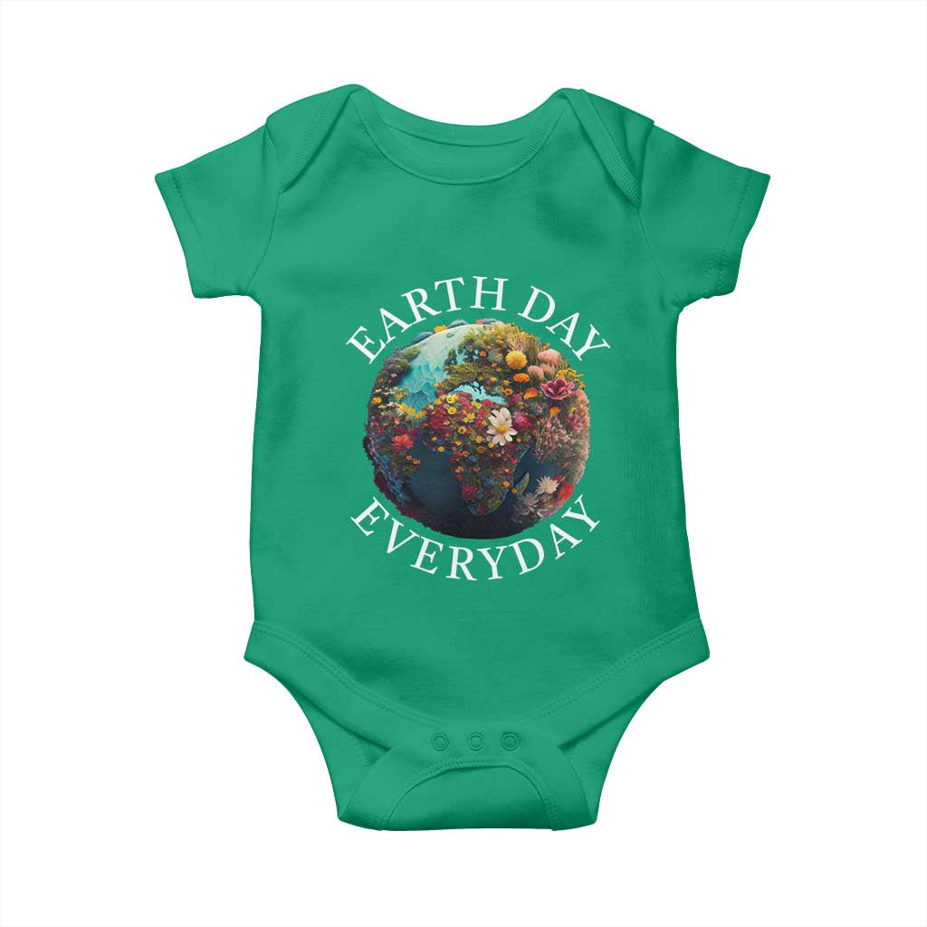 Earth Day Everyday Baby Onesie With Floral Nature Lover Climate Change