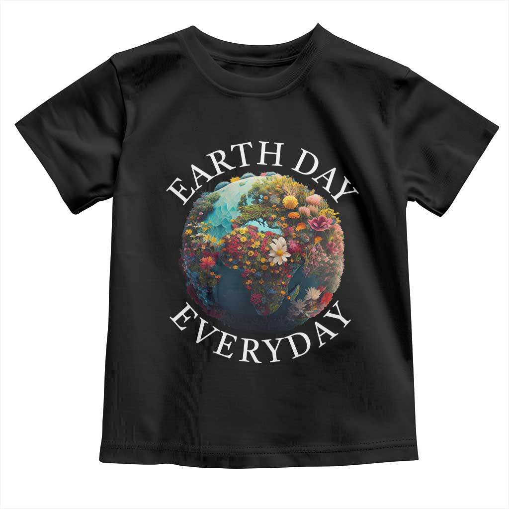 Earth Day Everyday Toddler T Shirt With Floral Nature Lover Climate Change