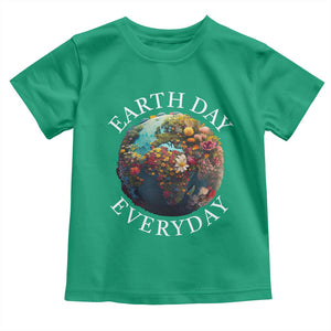 Earth Day Everyday Toddler T Shirt With Floral Nature Lover Climate Change