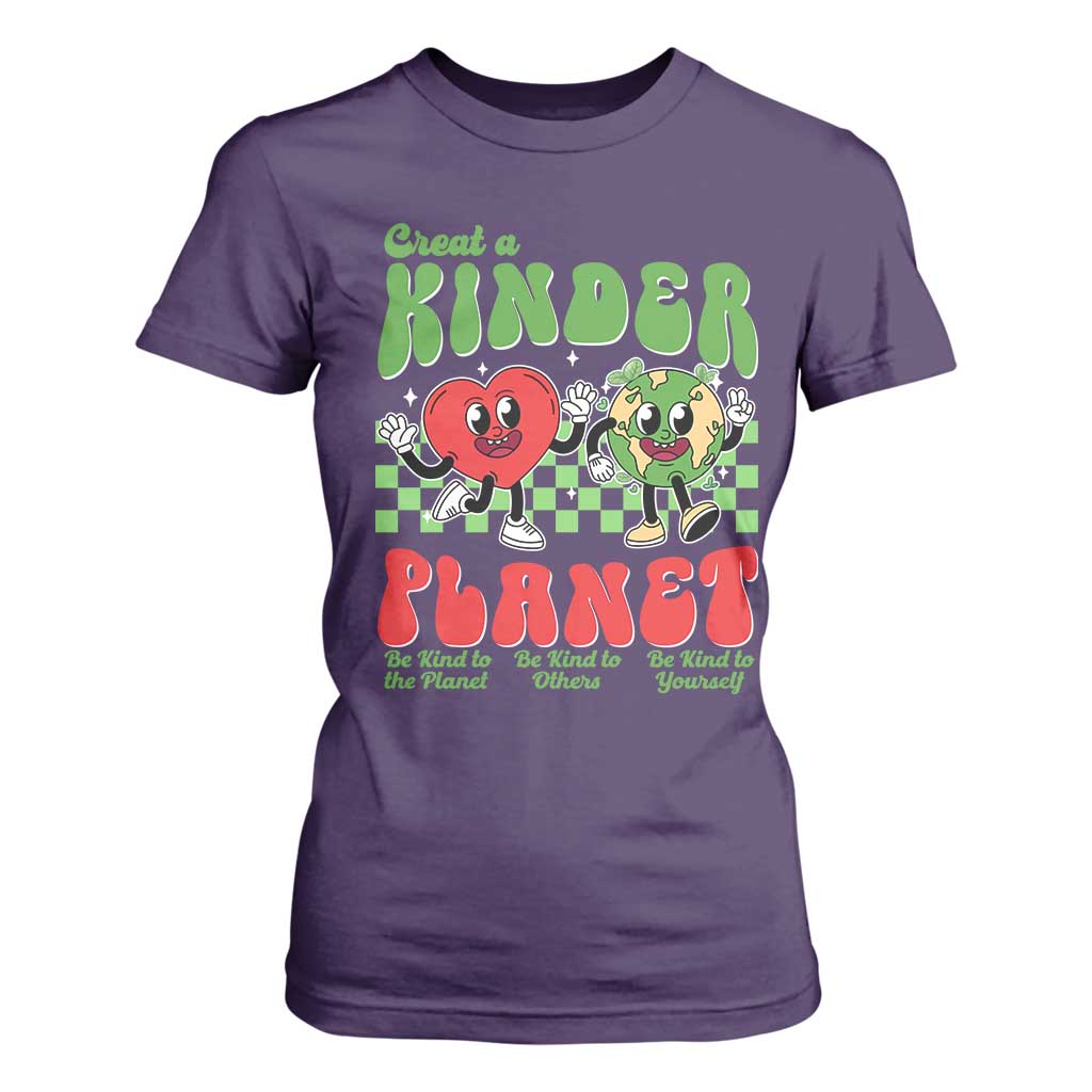 Earth Day T Shirt For Women Create A Kinder Planet Be Kind Earth