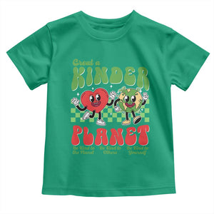 Earth Day Toddler T Shirt Create A Kinder Planet Be Kind Earth