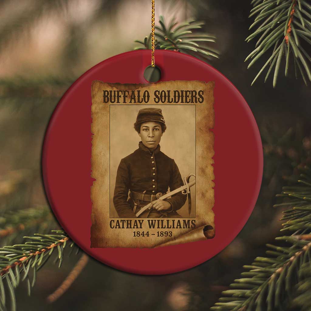 Cathay Williams Christmas Ornament Buffalo Soldier First African American Female Soldier - African Pride