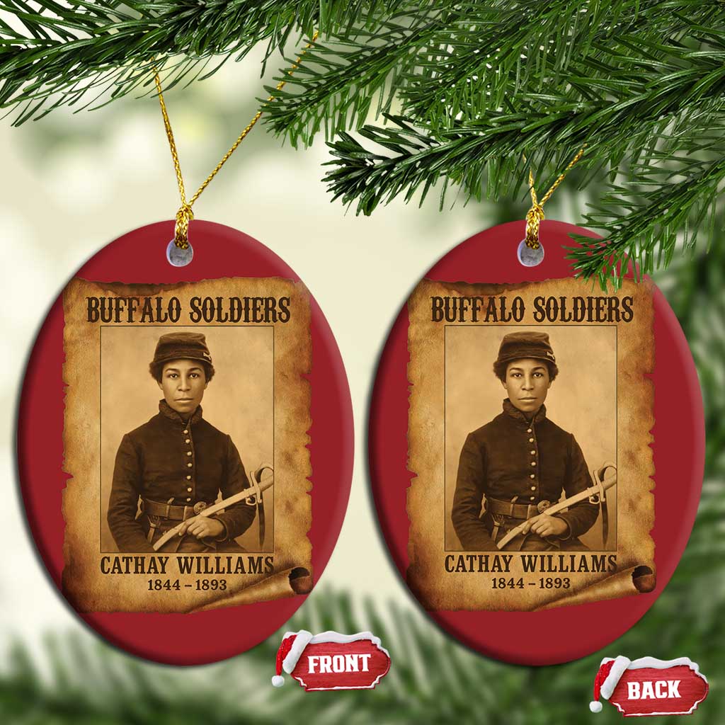 Cathay Williams Christmas Ornament Buffalo Soldier First African American Female Soldier - African Pride