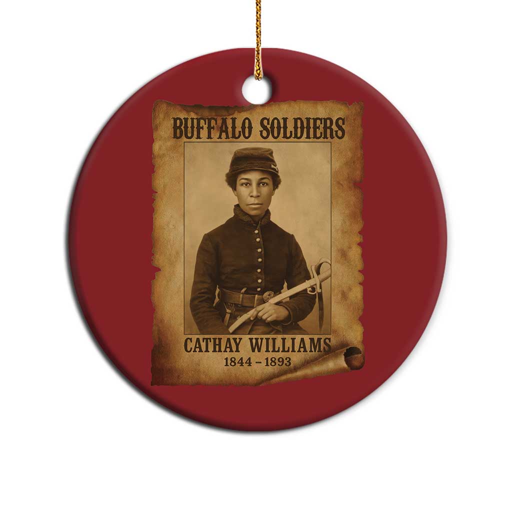 Cathay Williams Christmas Ornament Buffalo Soldier First African American Female Soldier - African Pride