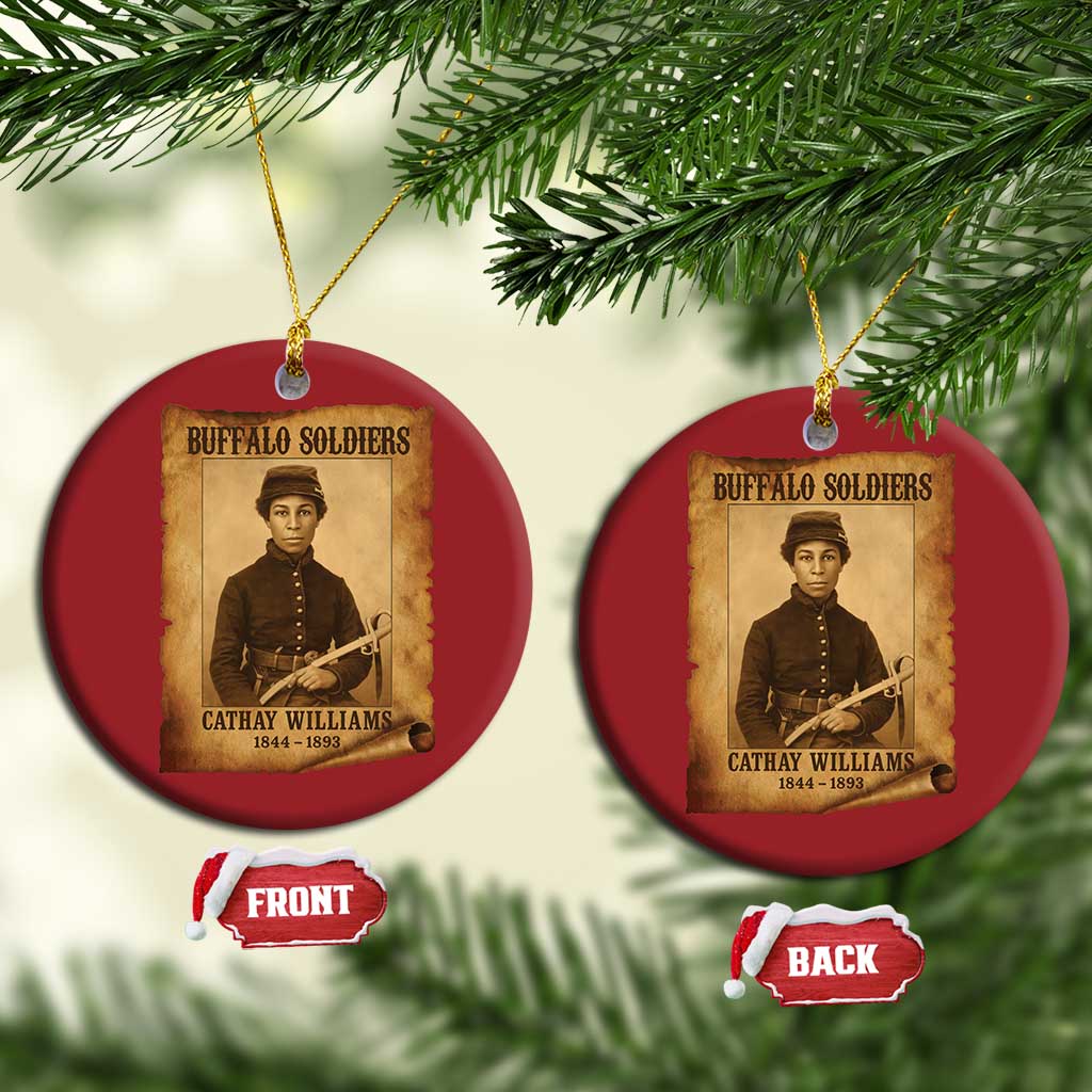 Cathay Williams Christmas Ornament Buffalo Soldier First African American Female Soldier - African Pride
