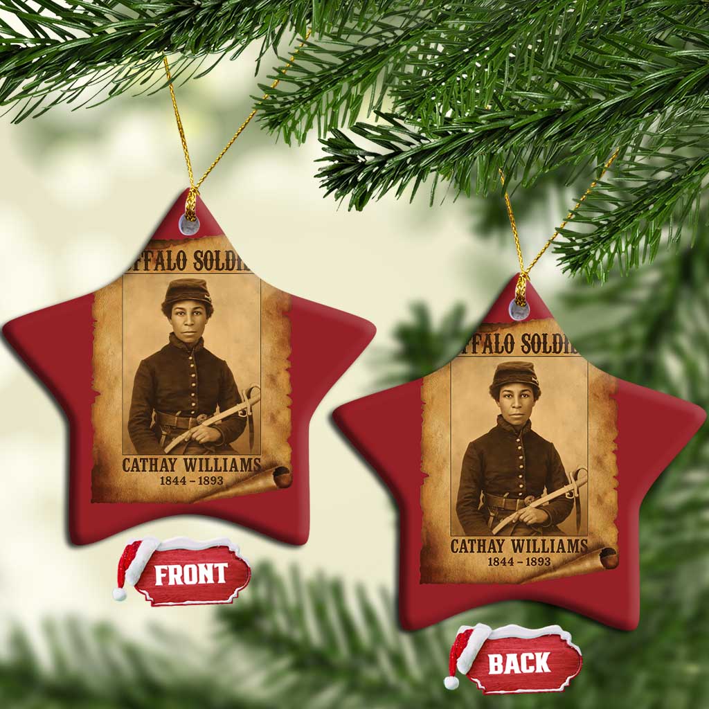 Cathay Williams Christmas Ornament Buffalo Soldier First African American Female Soldier - African Pride