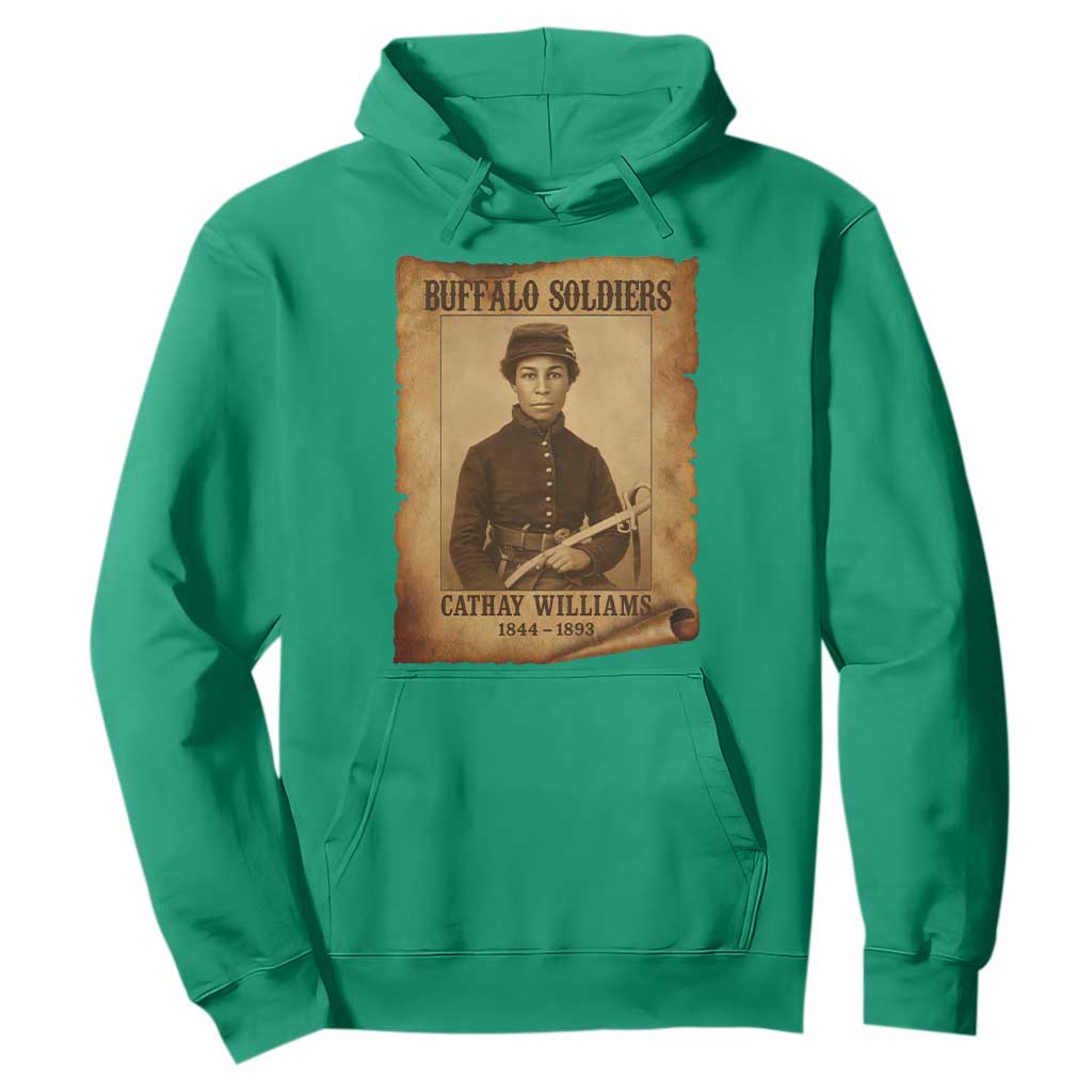 Cathay Williams Hoodie Buffalo Soldier First African American Female Soldier - African Pride