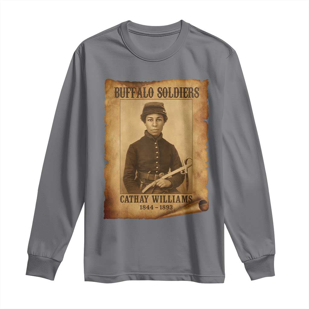 Cathay Williams Long Sleeve Shirt Buffalo Soldier First African American Female Soldier - African Pride
