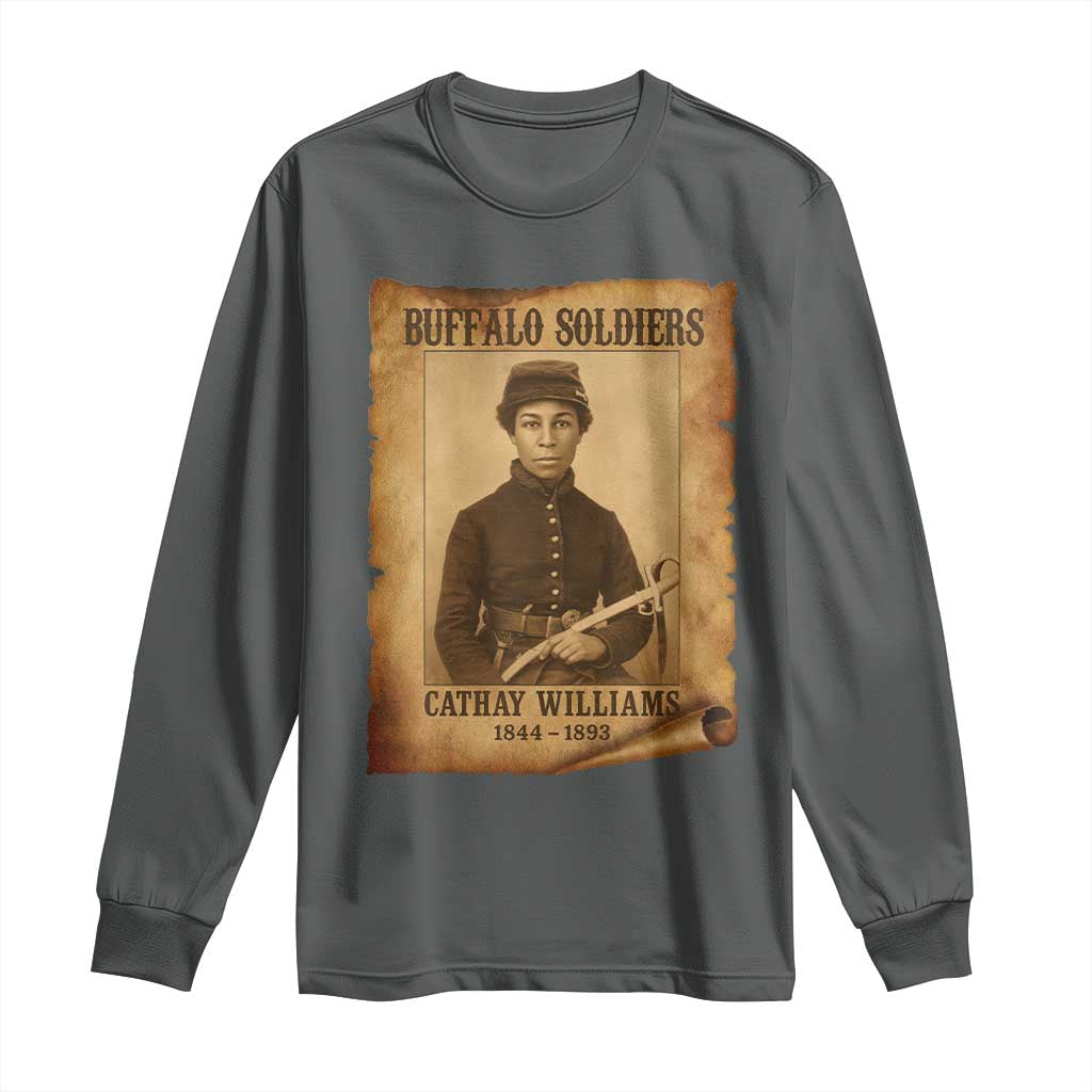 Cathay Williams Long Sleeve Shirt Buffalo Soldier First African American Female Soldier - African Pride