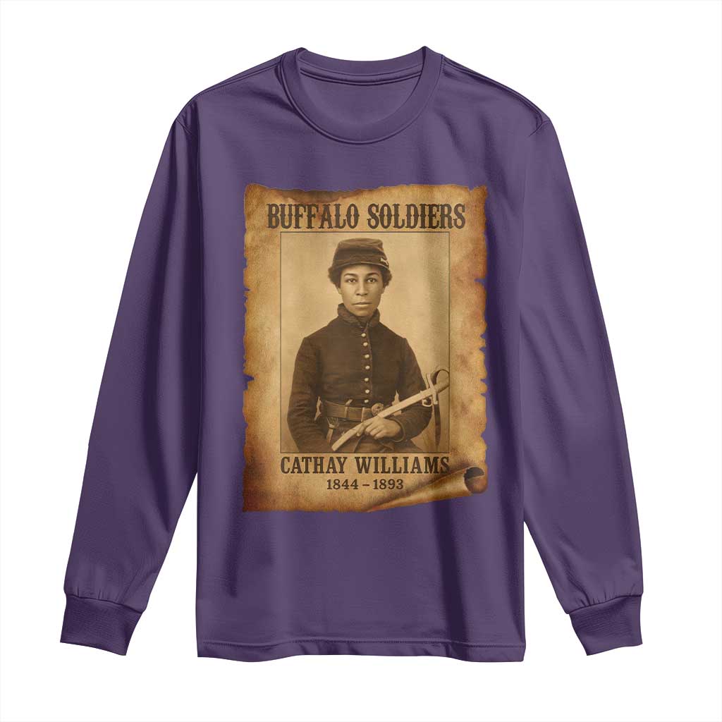 Cathay Williams Long Sleeve Shirt Buffalo Soldier First African American Female Soldier - African Pride