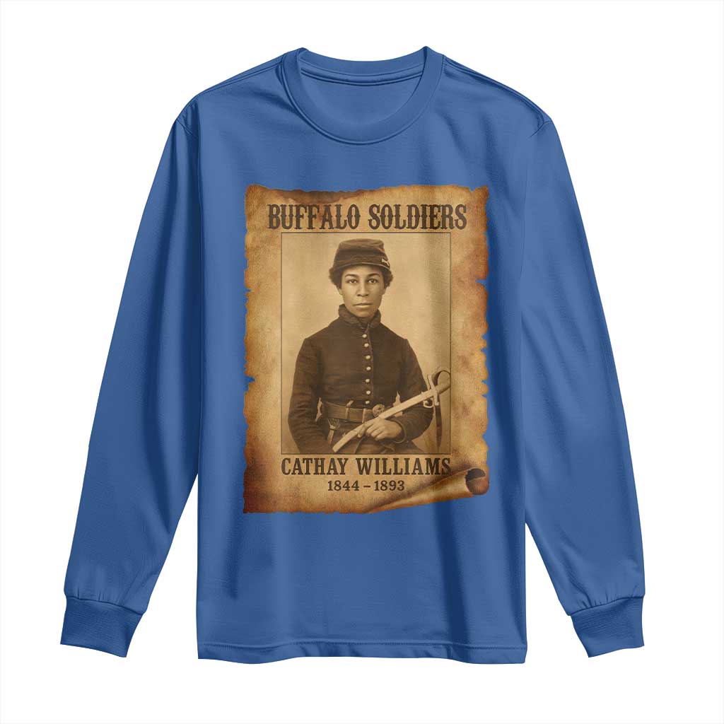 Cathay Williams Long Sleeve Shirt Buffalo Soldier First African American Female Soldier - African Pride