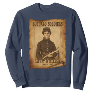 Cathay Williams Sweatshirt Buffalo Soldier First African American Female Soldier - African Pride