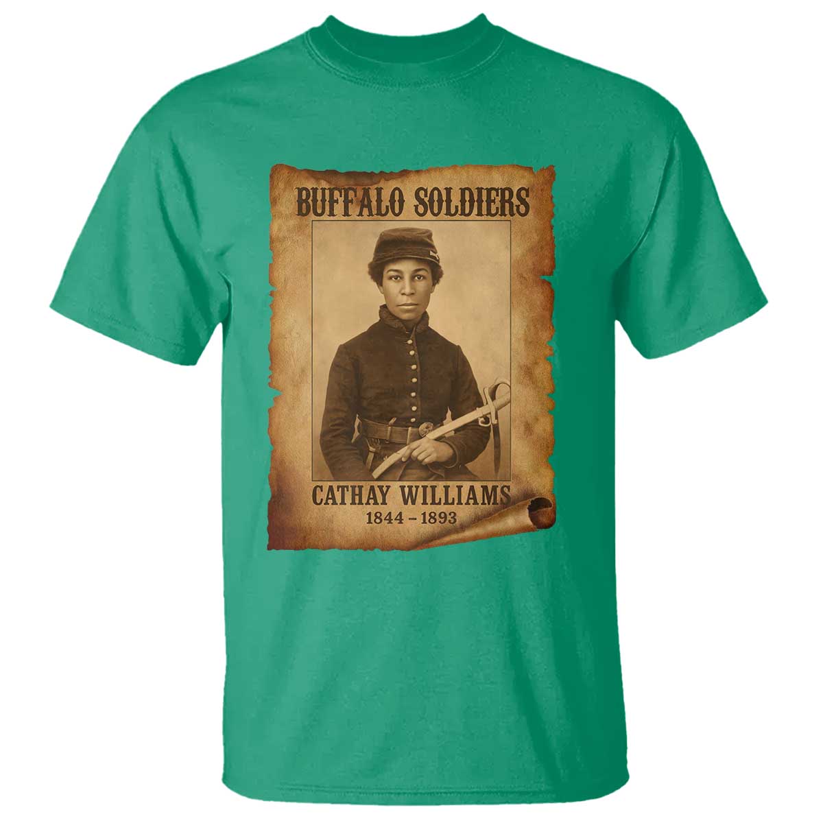 Cathay Williams T Shirt Buffalo Soldier First African American Female Soldier - African Pride