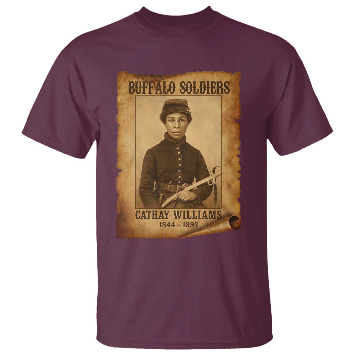 Cathay Williams T Shirt Buffalo Soldier First African American Female Soldier - African Pride