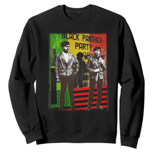 Vintage Black Panther Party Sweatshirt Black History Self Defense Huey Newton Bobby Seale