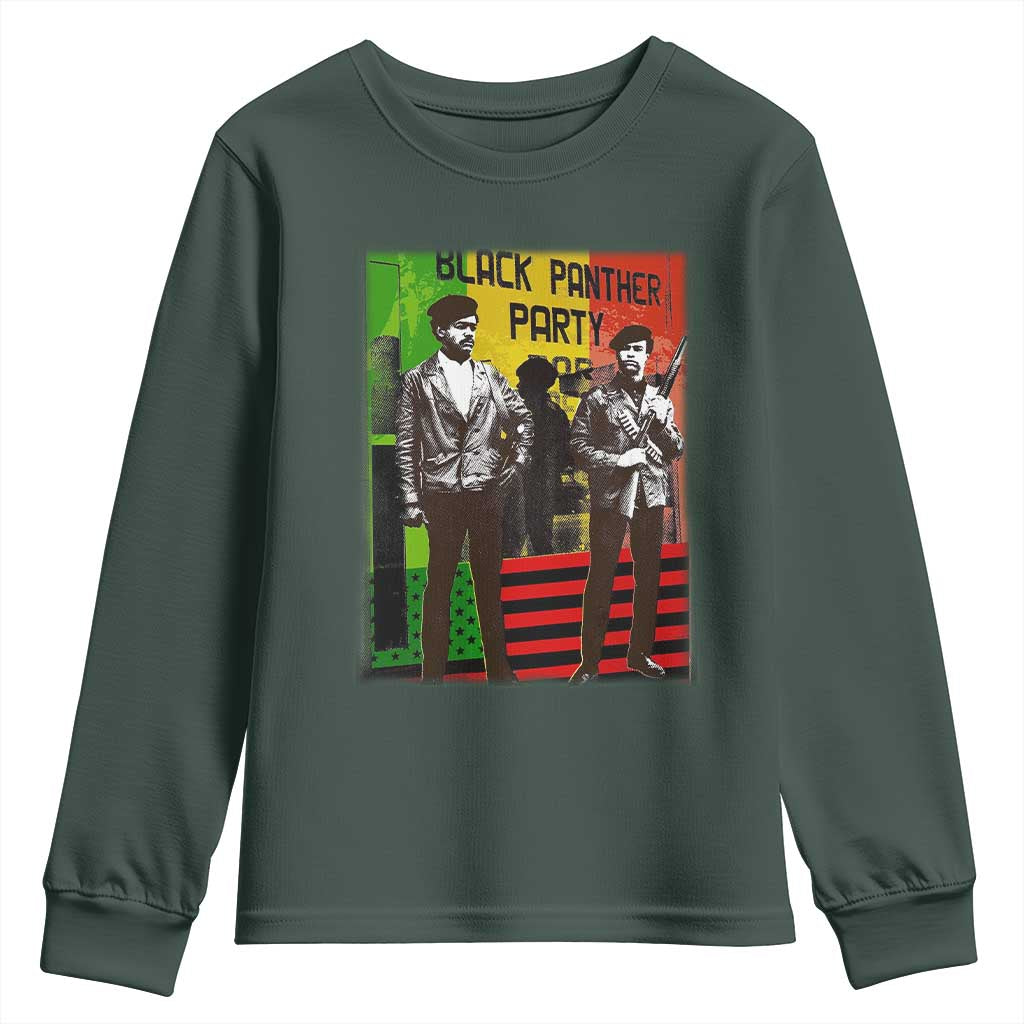 Vintage Black Panther Party Youth Sweatshirt Black History Self Defense Huey Newton Bobby Seale